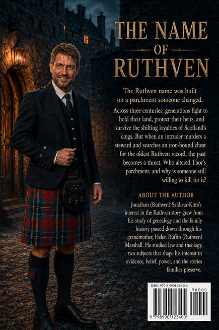 The Name of Ruthven book back cover